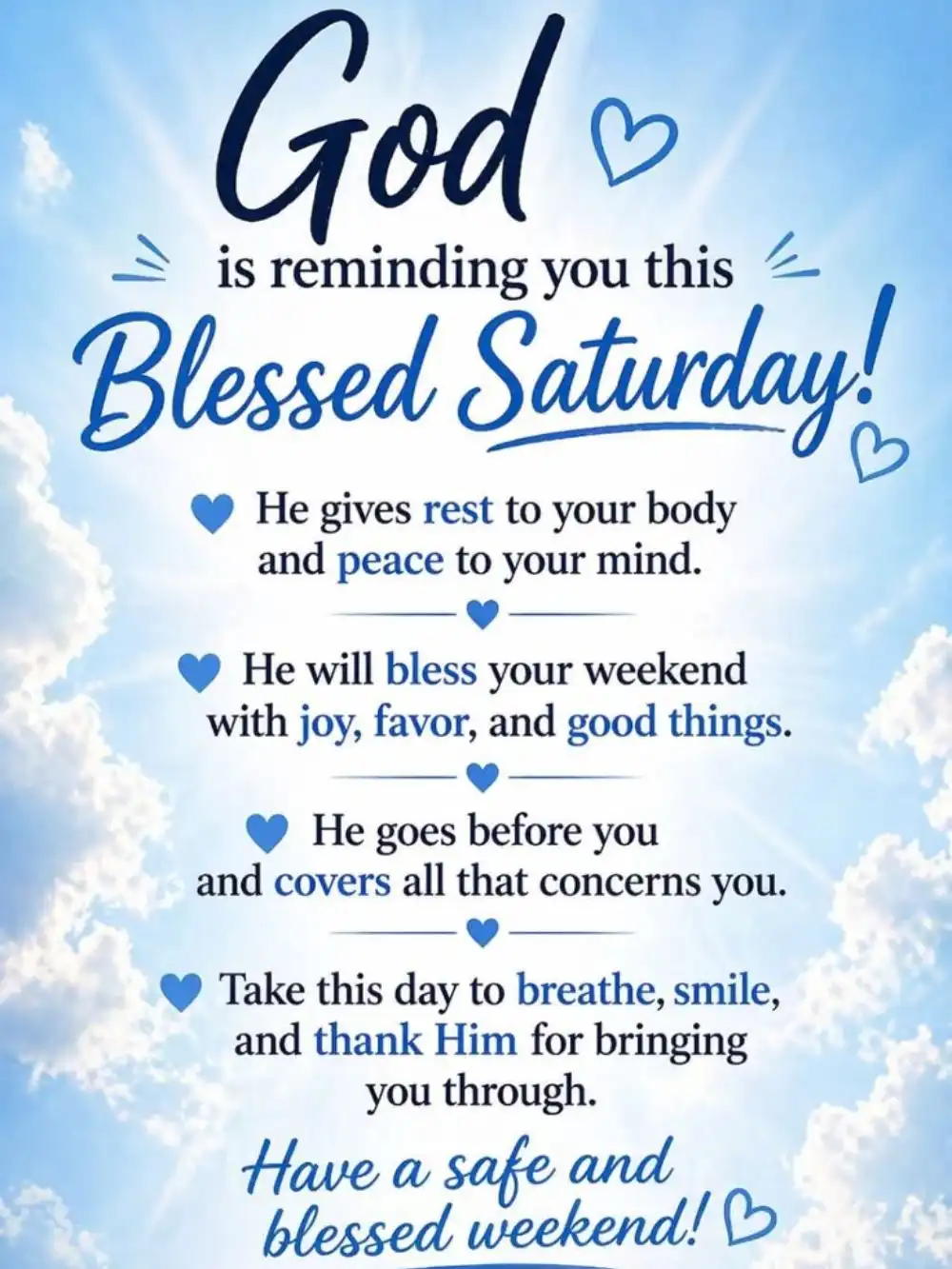Beautiful Saturday Blessings