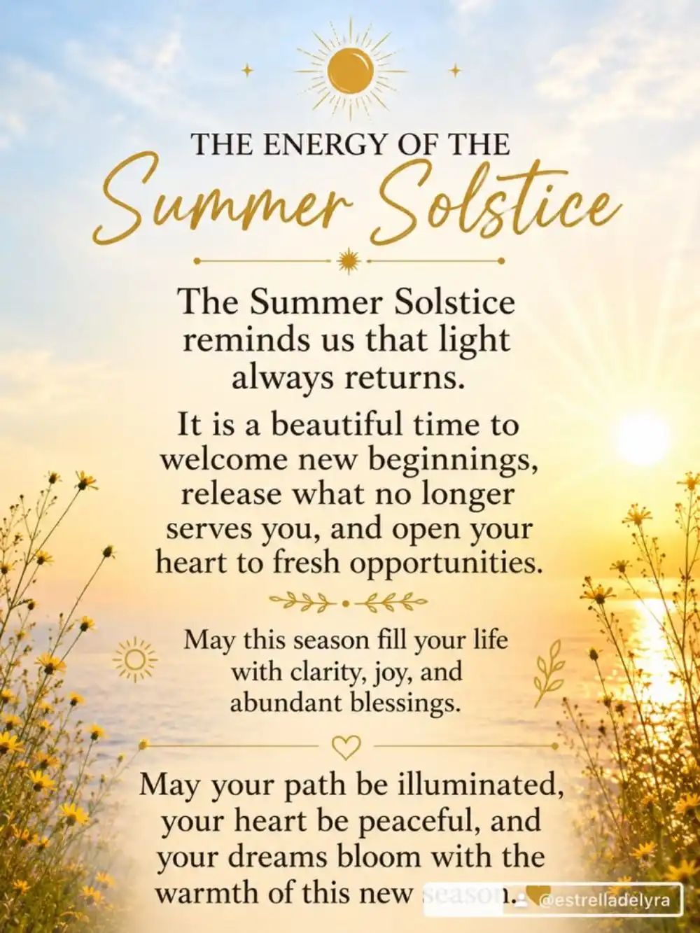 Beautiful Summer Solstice Blessings