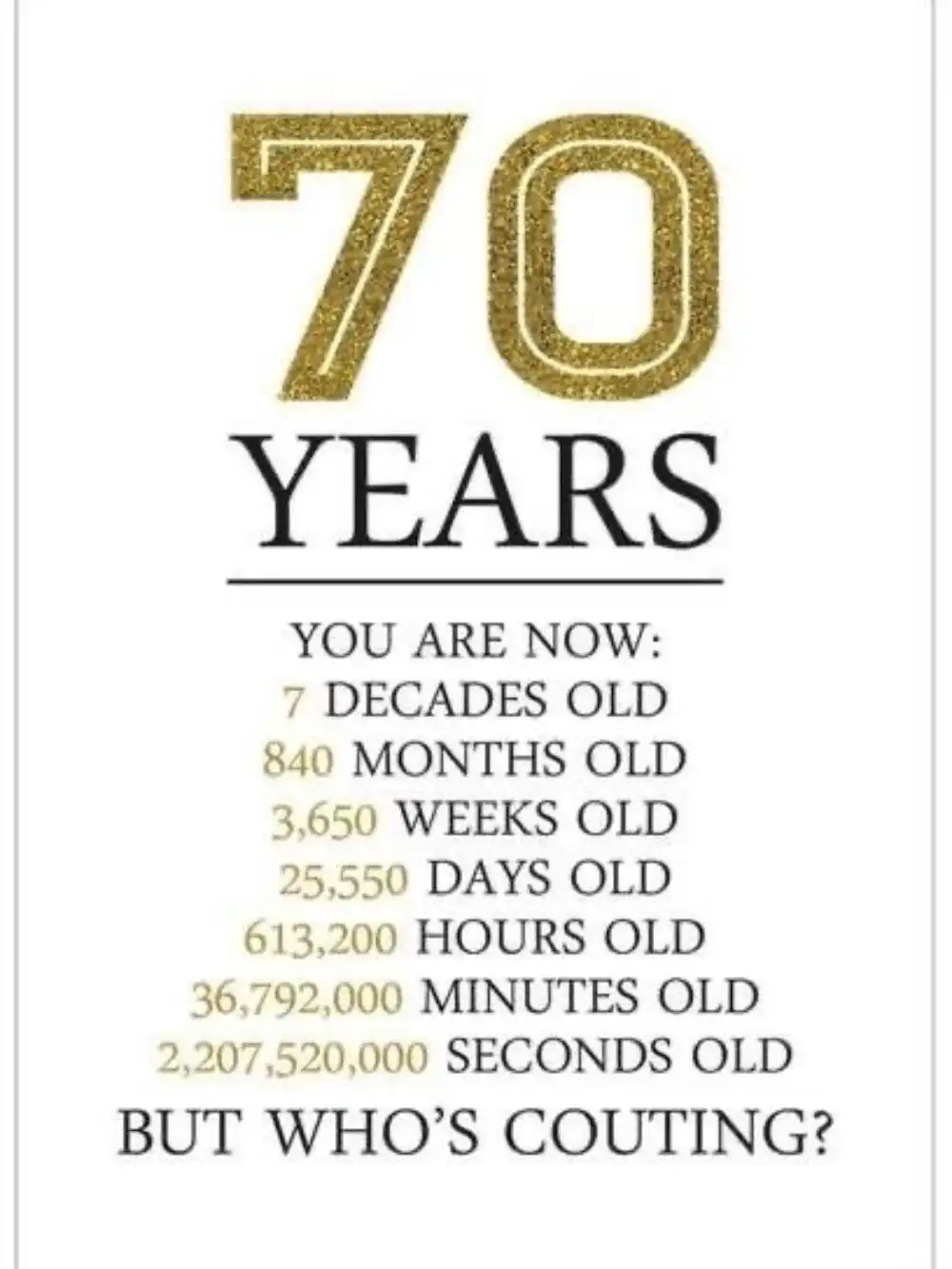 Funny 70th Birthday Quotes for Her