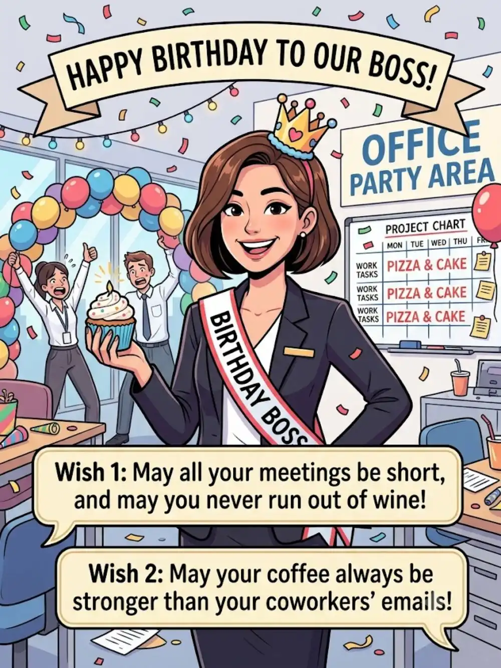 Funny Birthday Wishes for Boss Female
