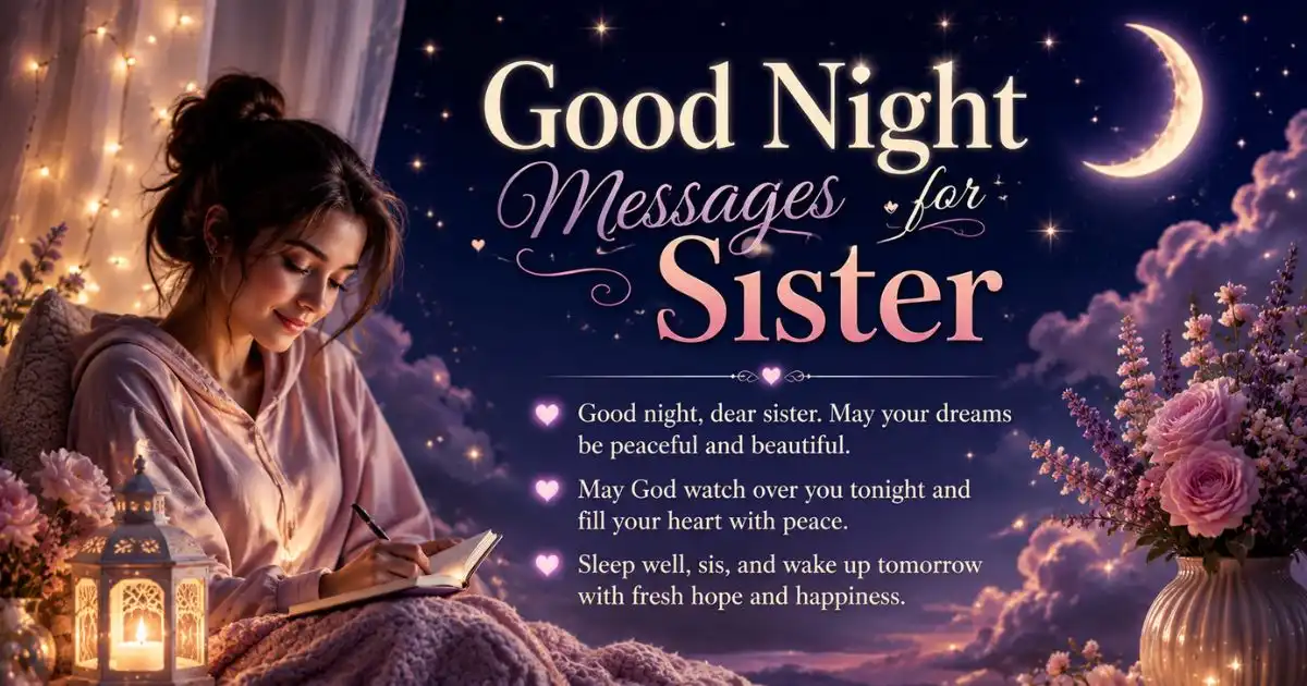 Good Night Messages for Sister